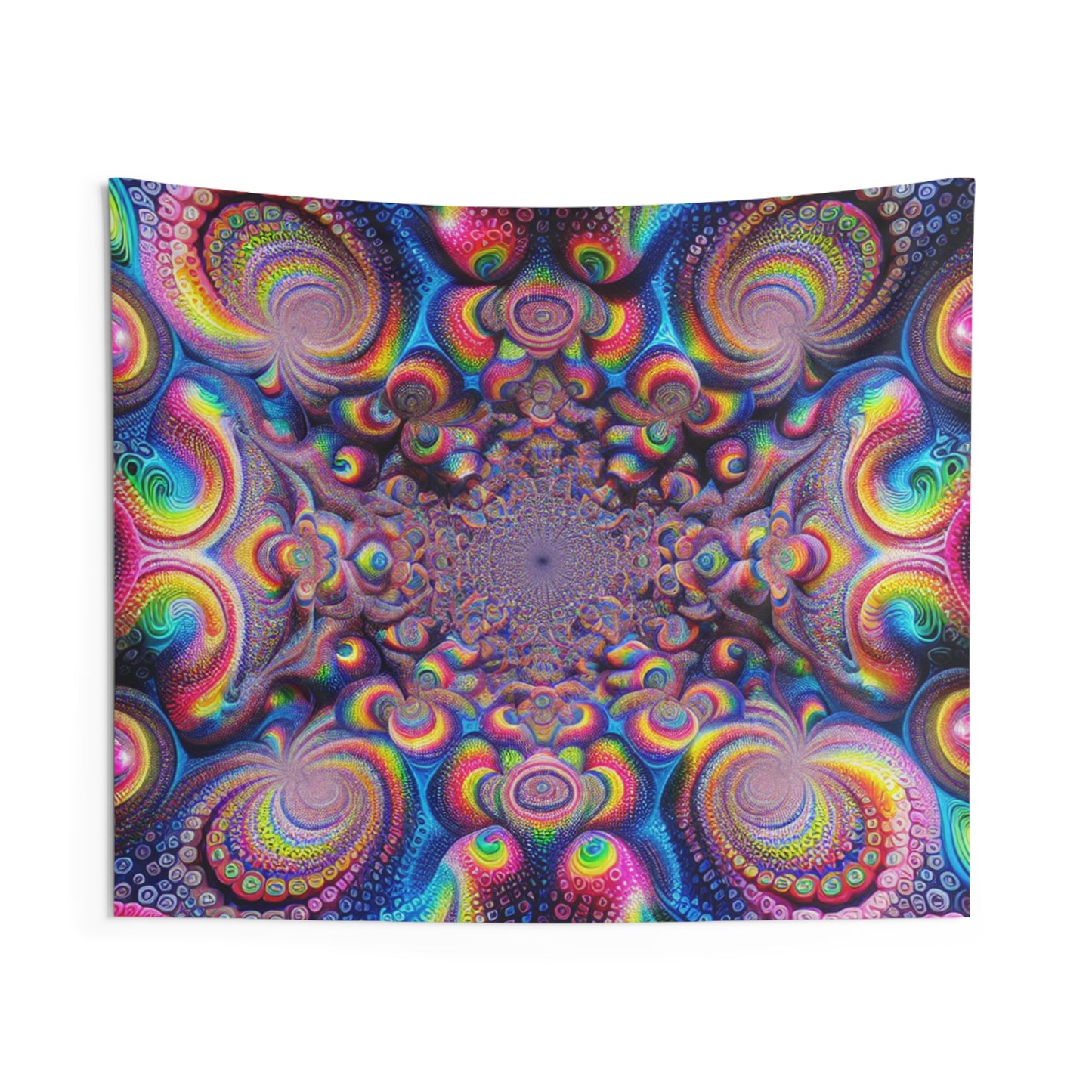 'Cosmic Kaleidoscope'. Infinity Patterns Art Tapestry