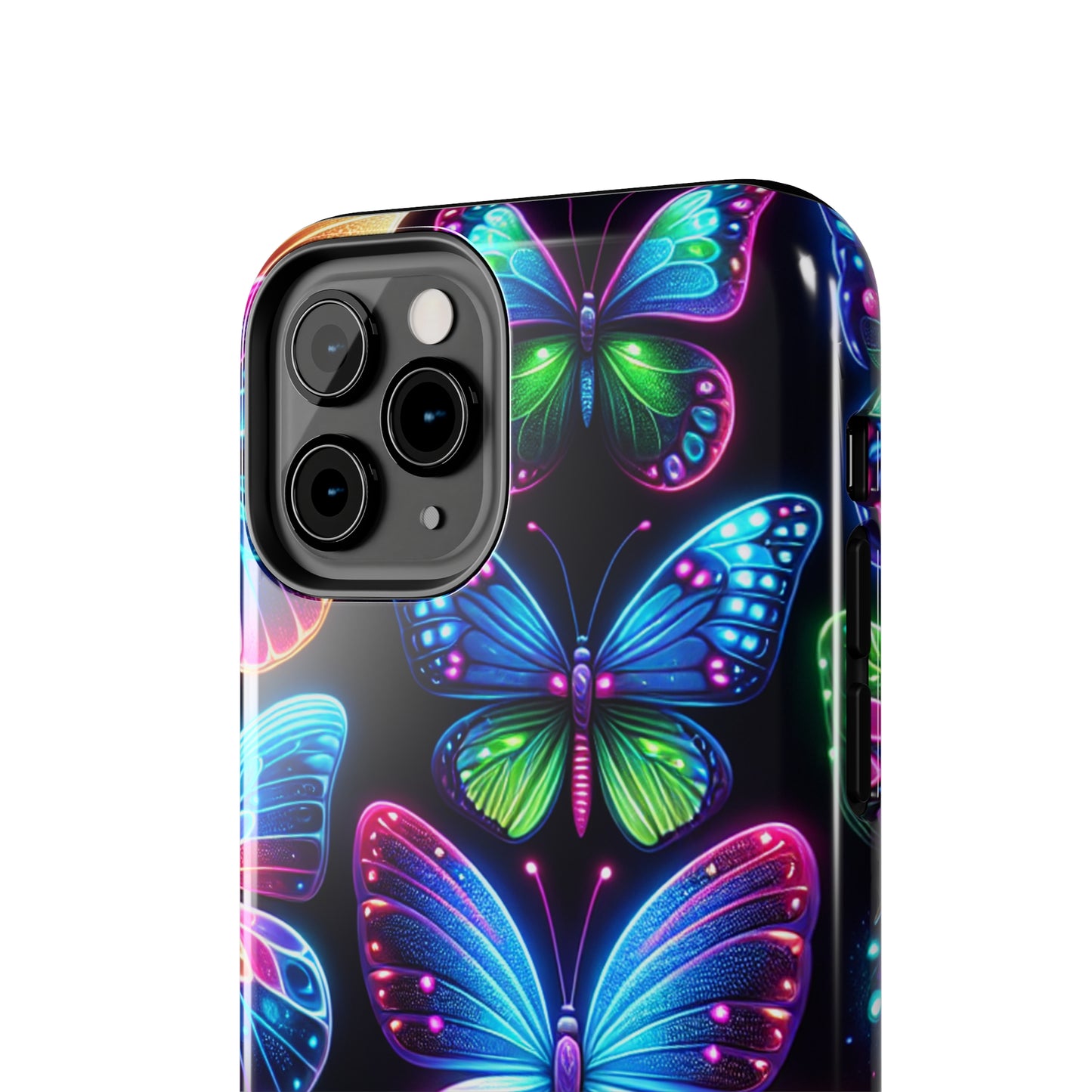 "Dance of the Neon Butterflies" NEON Butterflies Tough Phone Case Iphone 6 7 8 9 10 11 12 13 14 SE X XR XS Pro Max Mini Plus