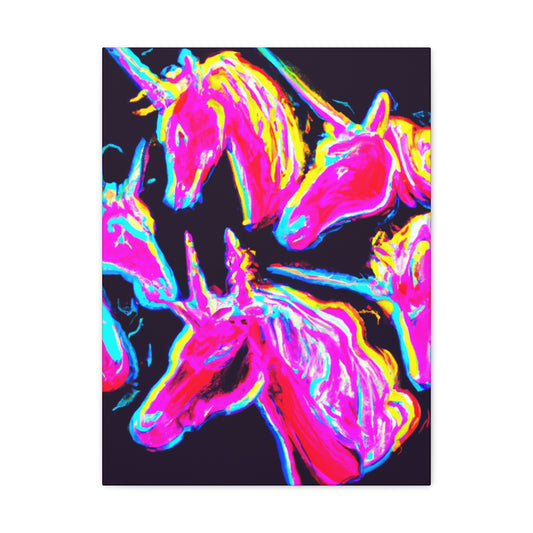 Neon Unicorn Squad. NEON Unicorns Art Canvas