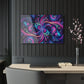 Vibrant Neon Infinity Fractalization. Trippy infity Pattern 1/4" Glossy Acrylic Art