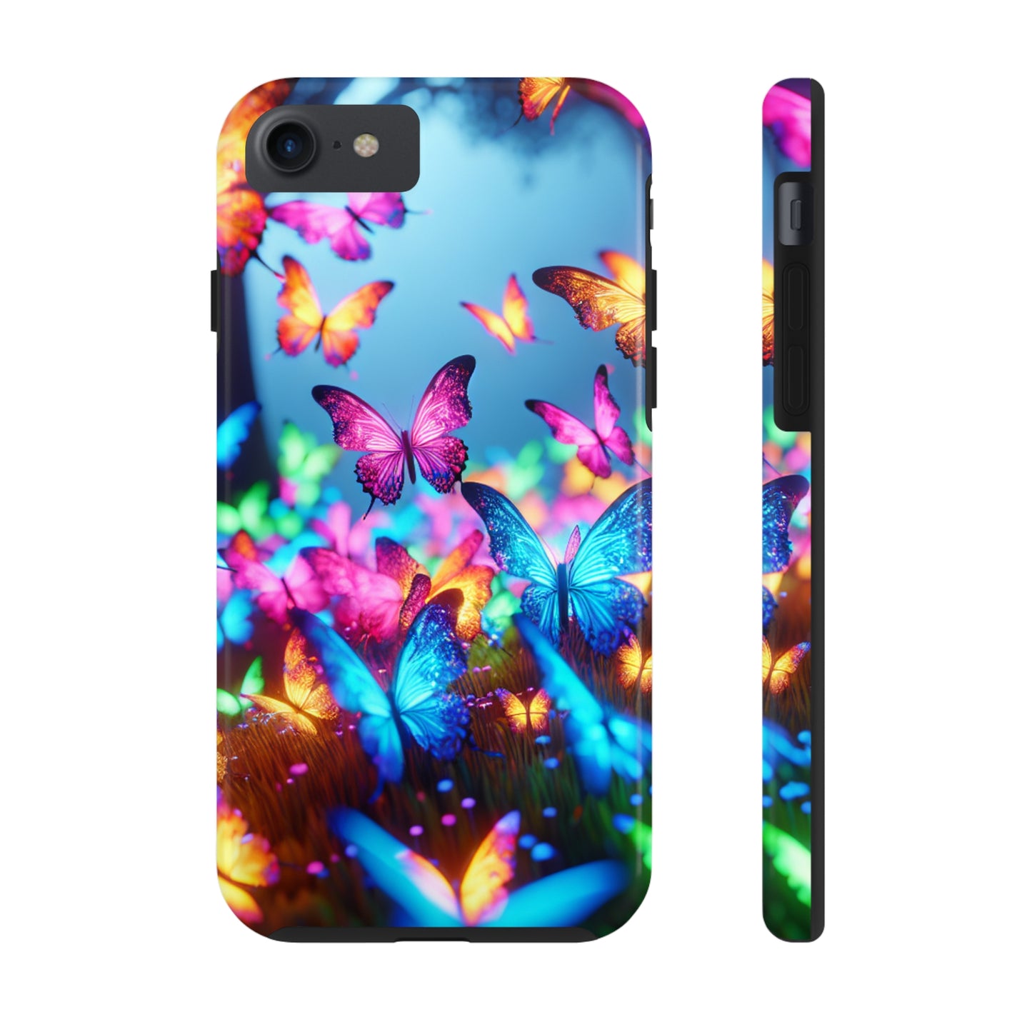 "Neon Butterflies Awakening" NEON Butterflies Tough Phone Case