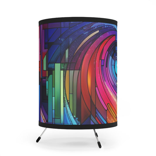 Leonardo da Renzo - Trippy Infity Patterns Art Tripod Lamp