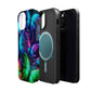 Neon Flutter Symphony Neon Butterflies Premium Art Magsafe Magnet Tough IPhone 13 14 15 Pro Plus Max and Mini in Matte and Glossy Phone cases