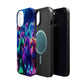 "Neon Fantasyland" Neon Unicorns Premium Art Magsafe Magnet Tough IPhone 13 14 15 Pro Plus Max and Mini in Matte and Glossy Phone cases