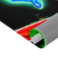 Vivid Nocturnal Nebula Butterflies & Mushrooms Area Rug