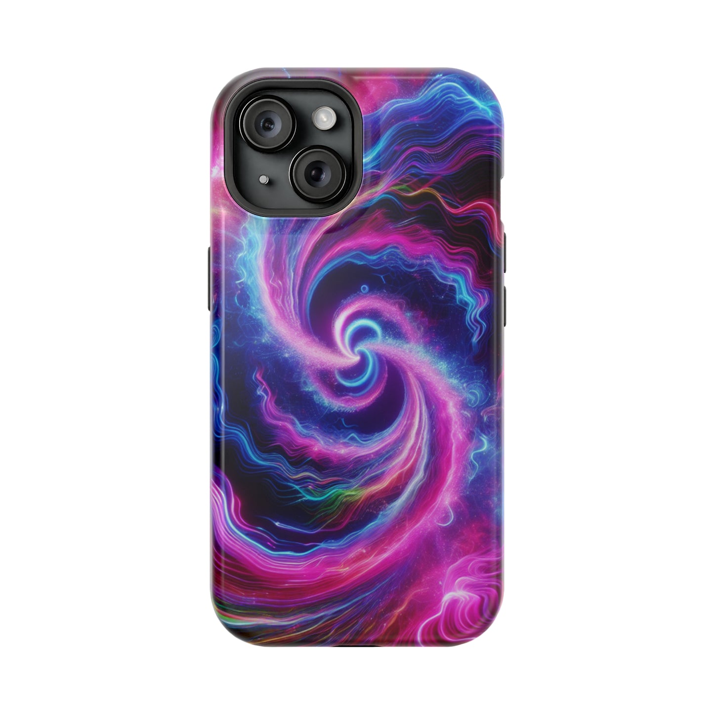 Infinite Neon Horizon Neon Trippy Infinity Patterns Premium Art Magsafe Magnet Tough IPhone 13 14 15 Pro Plus Max and Mini in Matte and Glossy Phone cases