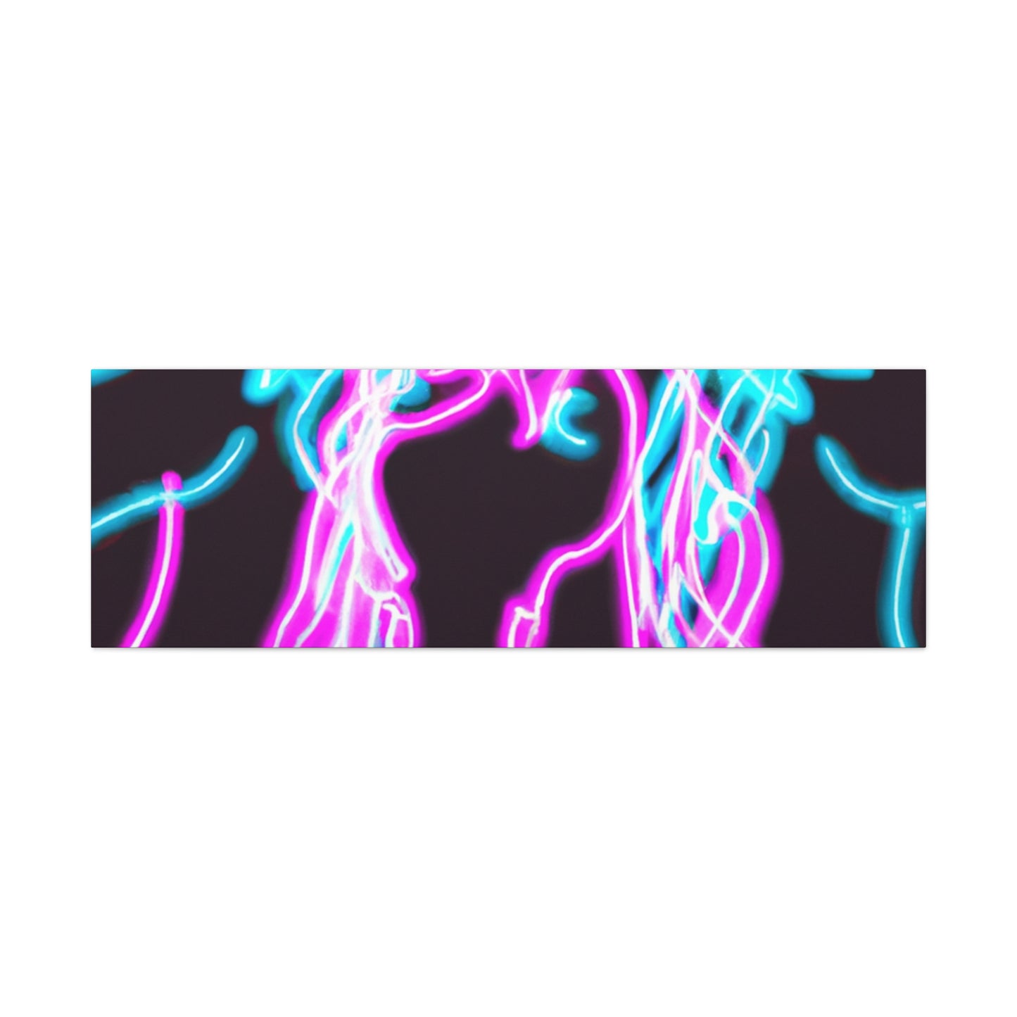 Neon Splendor of Unicorns. NEON Unicorns Art Canvas