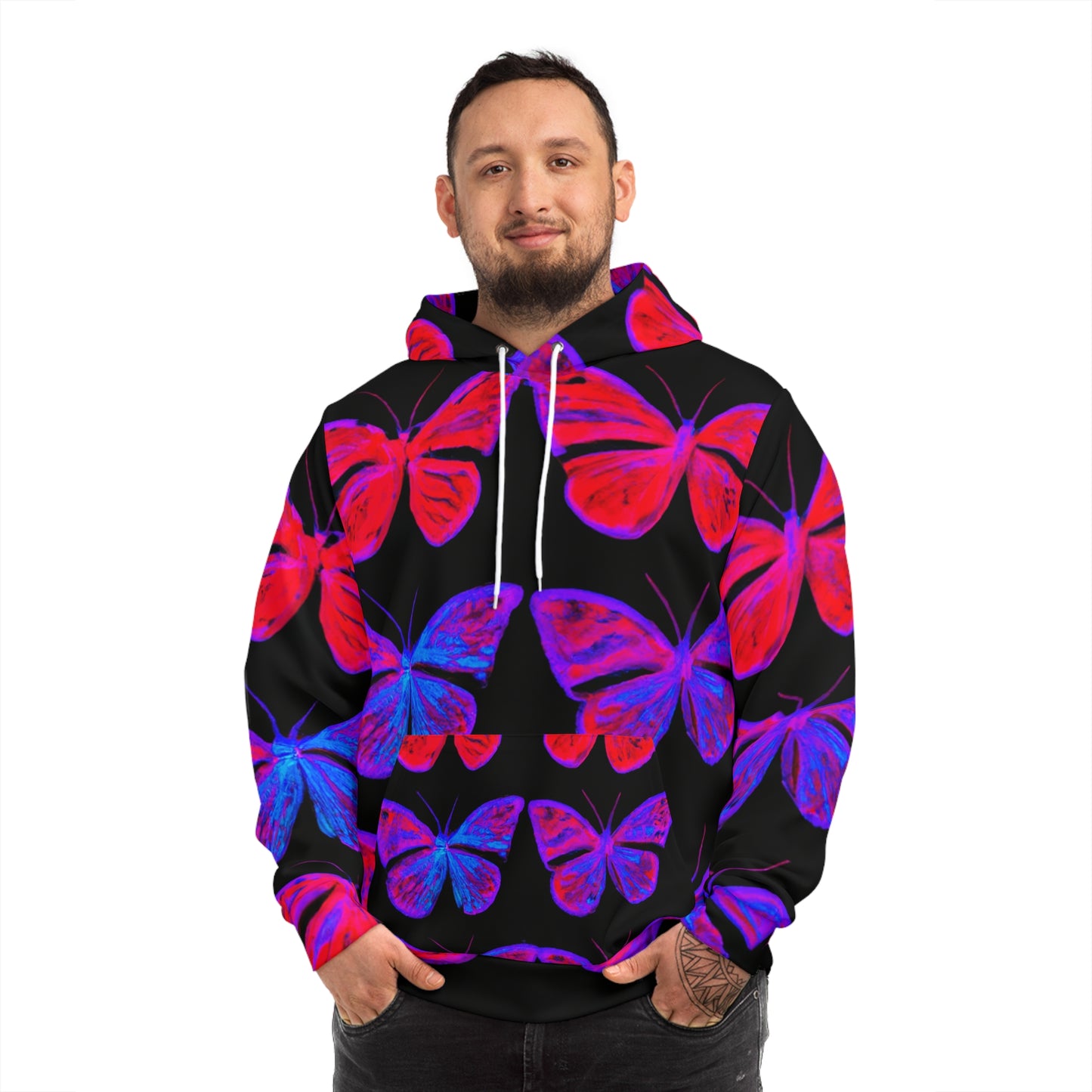 "Cosmic Flutter." - Butterflies AOP Hoodie