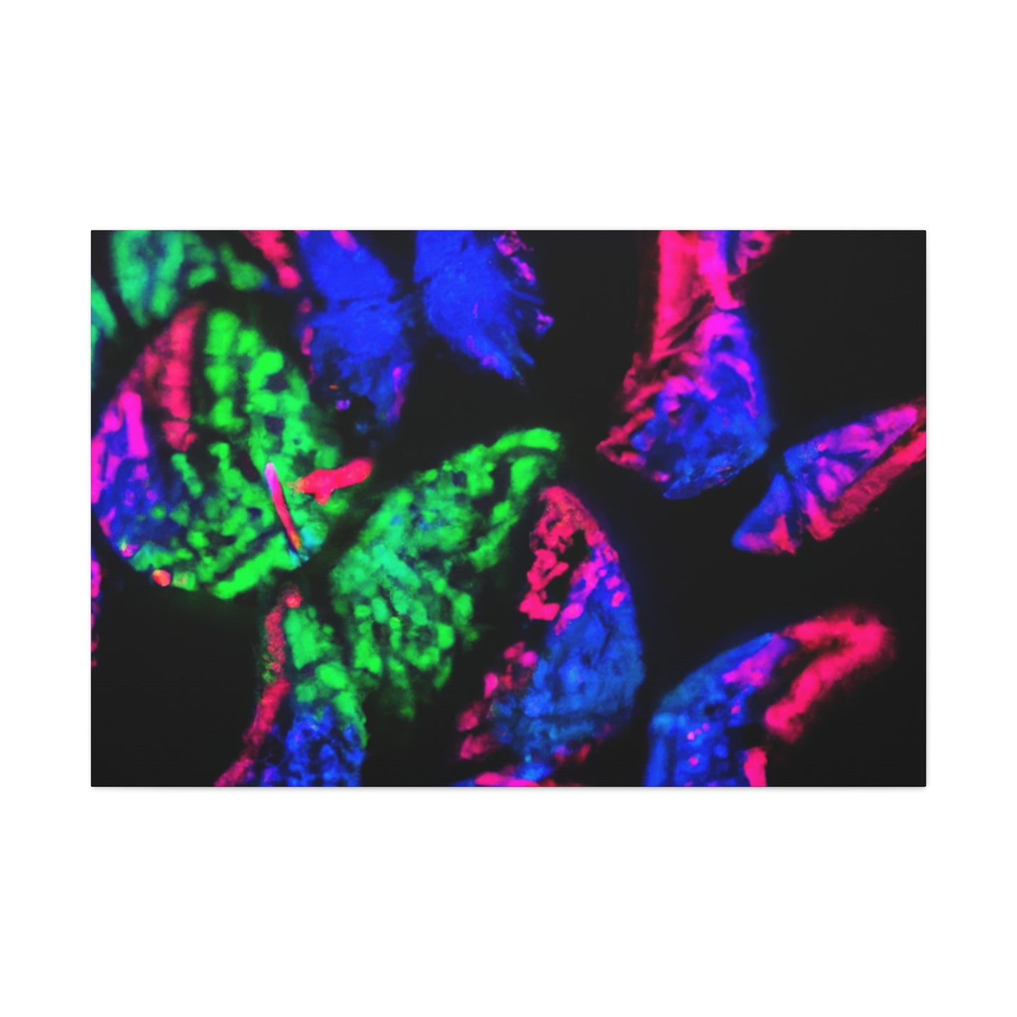 "Nebula of Neon Butterflies" Neon Butterflies  Art Canvas