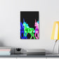 Enchanted Neon Dreamscape NEON Unicorns Art Canvas