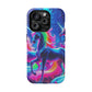 NeonNocturnals Neon Unicorns Premium Art Magsafe Magnet Tough IPhone 13 14 15 Pro Plus Max and Mini in Matte and Glossy Phone cases
