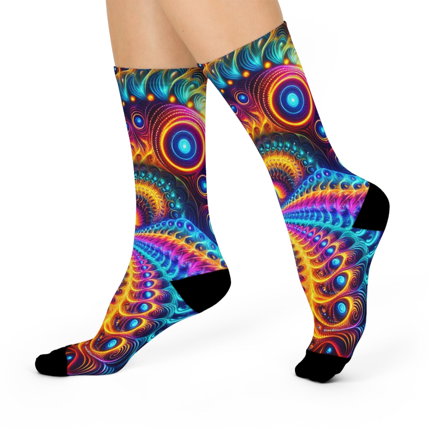 InfiniteVibrancy! Trippy Cushioned Crew Socks