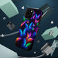 "Vibrant Neon Flutter" Neon Butterflies Premium Art Magsafe Magnet Tough IPhone 13 14 15 Pro Plus Max and Mini in Matte and Glossy Phone cases