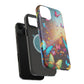 "Neon Butterfly Blooms" Neon Butterflies Premium Art Magsafe Magnet Tough IPhone 13 14 15 Pro Plus Max and Mini in Matte and Glossy Phone cases