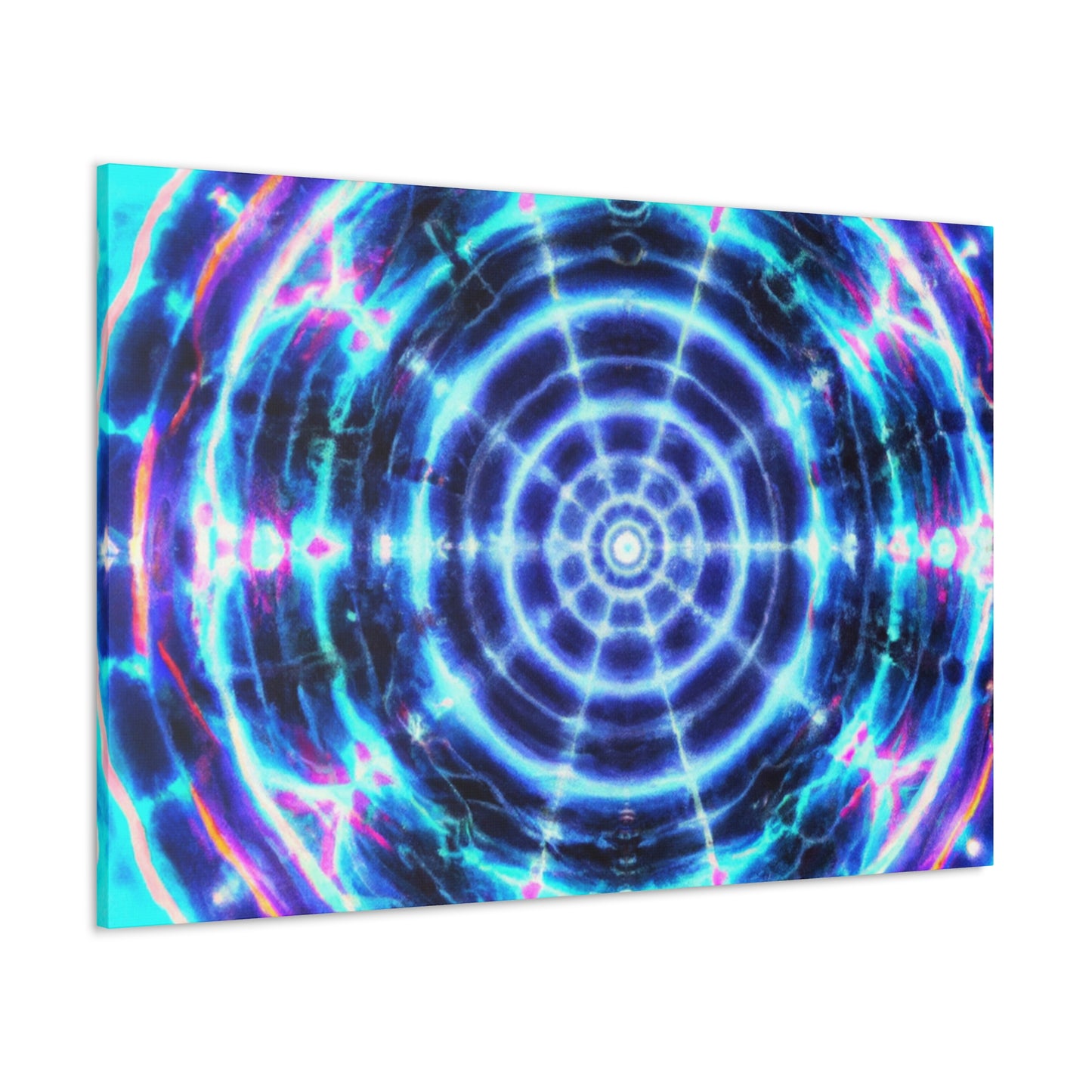 Neon Infinity Visions. Trippy Infinity Patterns Art Canvas