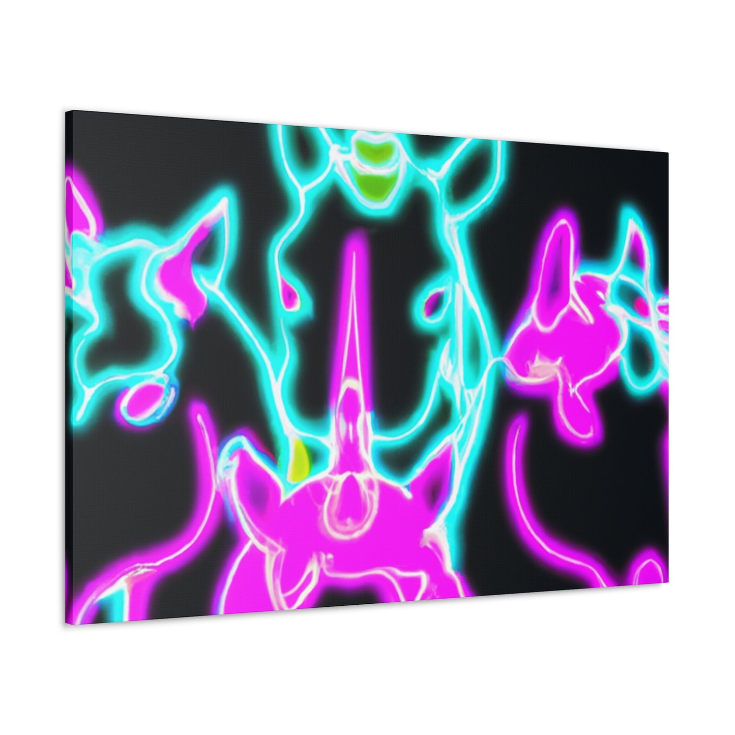 Neon Unicorns Galore! NEON Unicorns Art Canvas