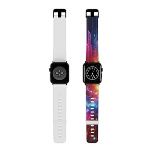 Glitchy Neon Pulse. - Trippy Infinity Patterns Iwatch Band