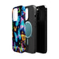 Luminous Butterfly Radiance Neon Butterflies Premium Art Magsafe Magnet Tough IPhone 13 14 15 Pro Plus Max and Mini in Matte and Glossy Phone cases
