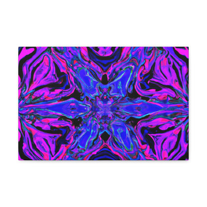 Vivid Trancendent Neon Dimensions. Trippy Infinity Patterns Art Canvas