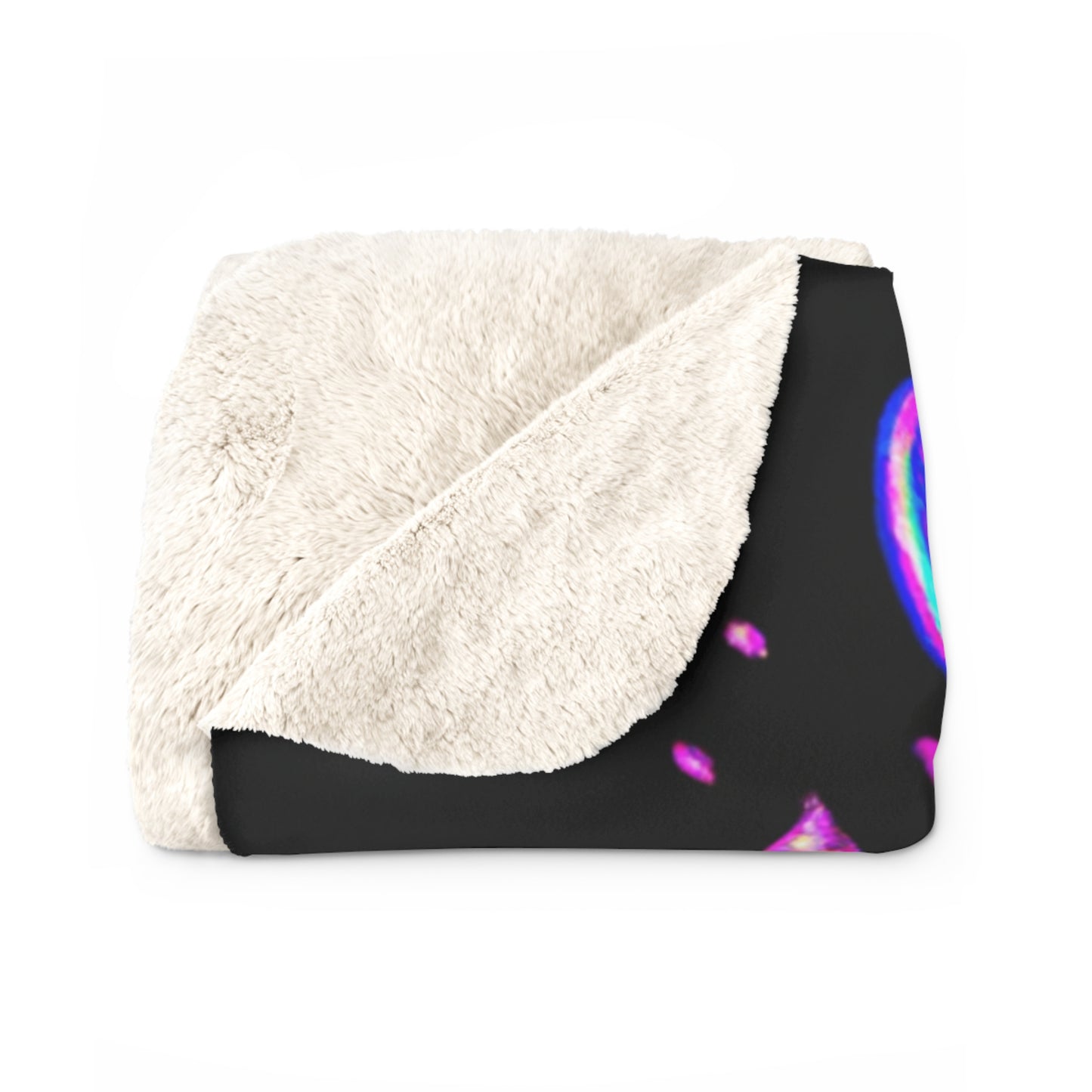 Neon Dreaming Unicorns - NEON Unicorns Art Sherpa Blanket