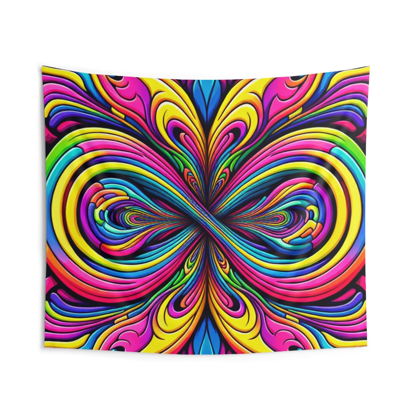 Cosmic Electrifying Abstraction. Infinity Patterns Art Tapestry