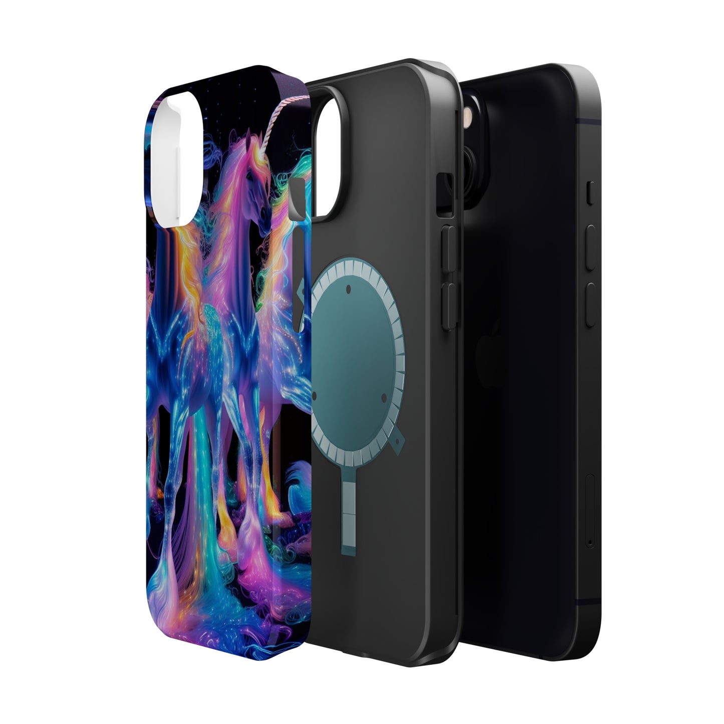 Neon Unicorn Bliss Neon Unicorns Premium Art Magsafe Magnet Tough IPhone 13 14 15 Pro Plus Max and Mini in Matte and Glossy Phone cases