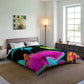 Neon Splendor of Butterflies and Fungi Butterflies & Mushrooms Comforter Blanket