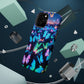 "Fantasia of Neon Butterflies" Neon Butterflies Premium Art Magsafe Magnet Tough IPhone 13 14 15 Pro Plus Max and Mini in Matte and Glossy Phone cases