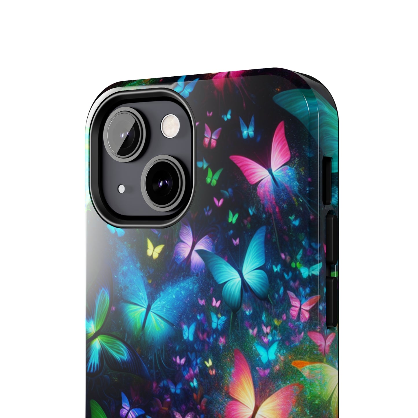 Neon Rainbow Flutterings NEON Butterflies Tough Phone Case