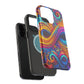 ElectroFractal Fluorescence. Neon Trippy Infinity Patterns Premium Art Magsafe Magnet Tough IPhone 13 14 15 Pro Plus Max and Mini in Matte and Glossy Phone cases