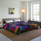 Interdimensional Teal Swirls. Trippy Infinity Patterns Comforter Blanket