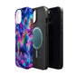 "Unicorn Prism" Neon Unicorns Premium Art Magsafe Magnet Tough IPhone 13 14 15 Pro Plus Max and Mini in Matte and Glossy Phone cases