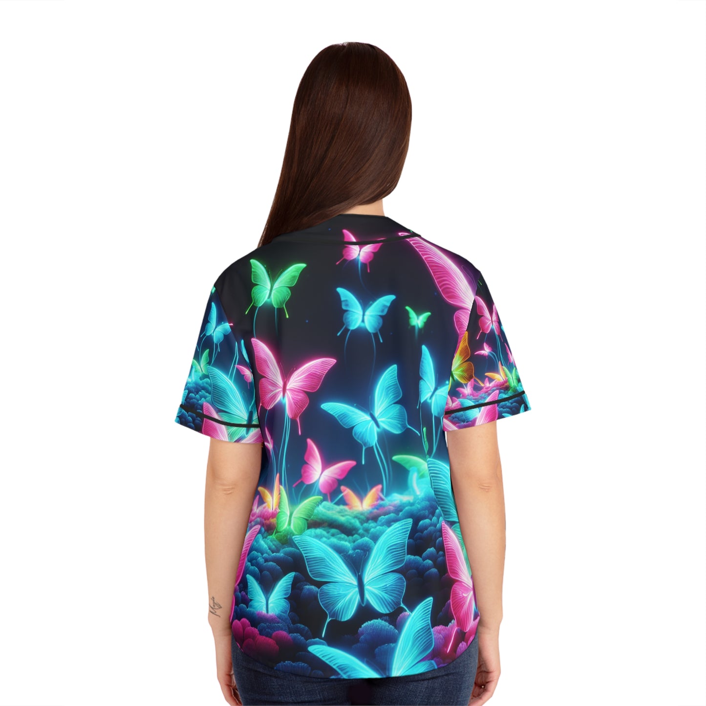Neon Butterfly Flight. Neon Butterflies Womans Jersey