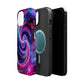 Infinite Neon Horizon Neon Trippy Infinity Patterns Premium Art Magsafe Magnet Tough IPhone 13 14 15 Pro Plus Max and Mini in Matte and Glossy Phone cases