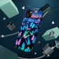 "Fantasia of Neon Butterflies" Neon Butterflies Premium Art Magsafe Magnet Tough IPhone 13 14 15 Pro Plus Max and Mini in Matte and Glossy Phone cases