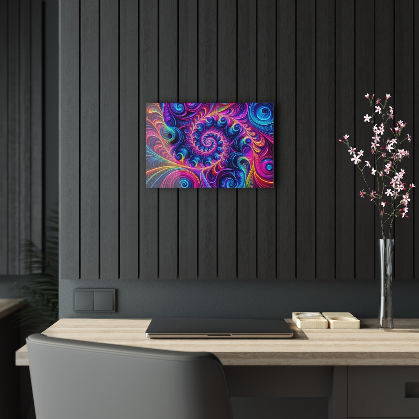 "Infinite Vibrance" Trippy infity Pattern 1/4" Glossy Acrylic Art