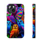 "Electric Vivid Night Owls" NEON Owls Tough Phone Case