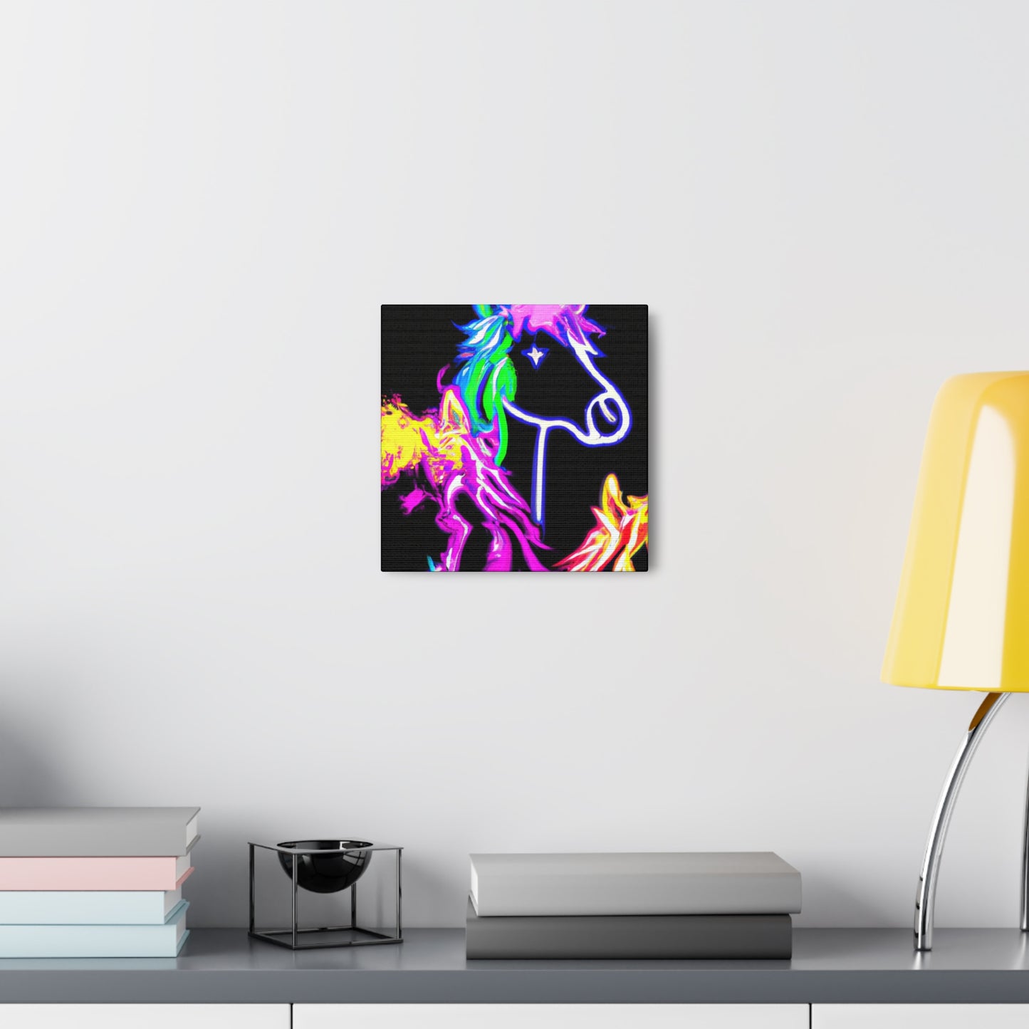 "Vibrant Neon Magic" NEON Unicorns Art Canvas