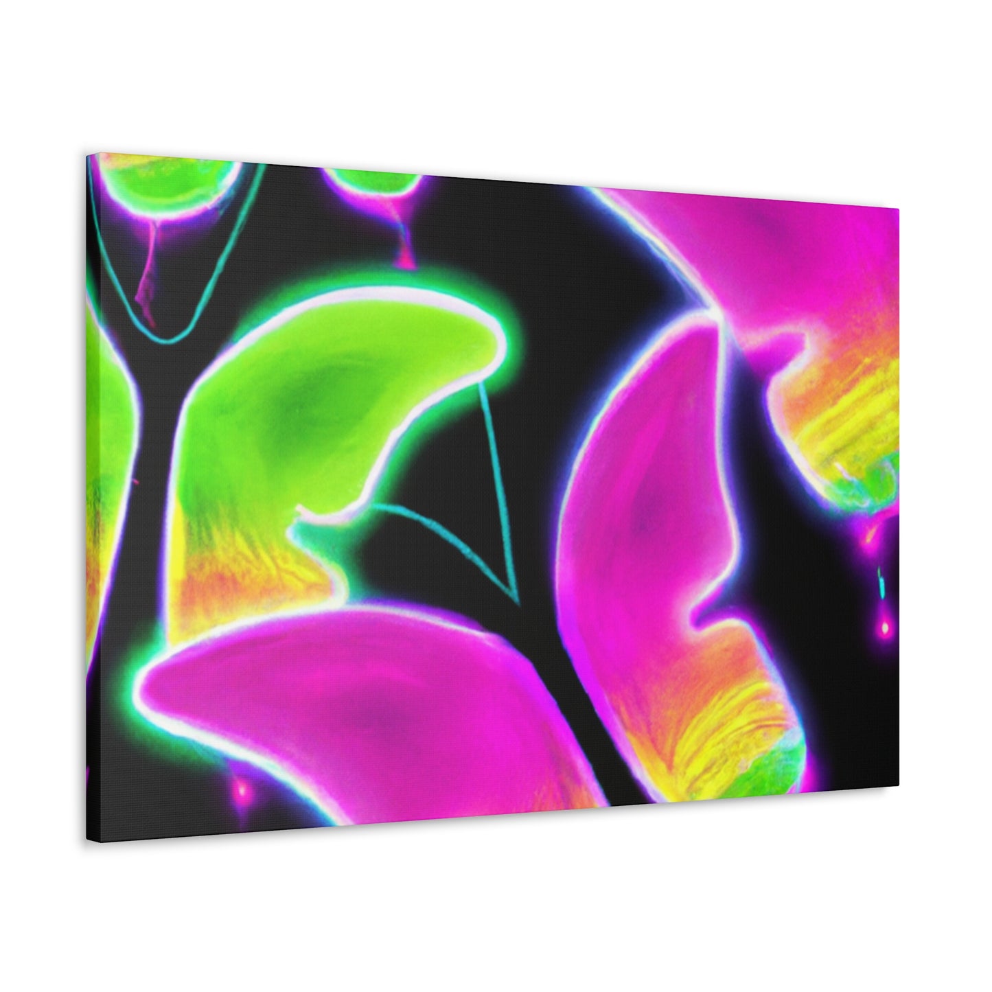 "Neon Butterfly Aurora" Neon Butterflies  Art Canvas