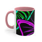 Vivid Nectarine Glitter Flutter Butterflies 11oz Mug