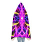 Vivid Trippy Infinity - NEON Infinity Patterns Art Hooded Snuggle Blanket