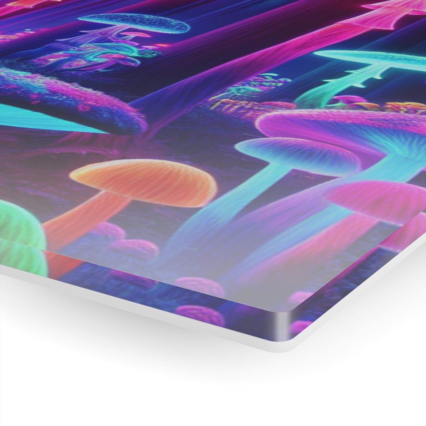 Neon Fungal Fantasy. Mushrooms 1/4" Glossy Acrylic Art