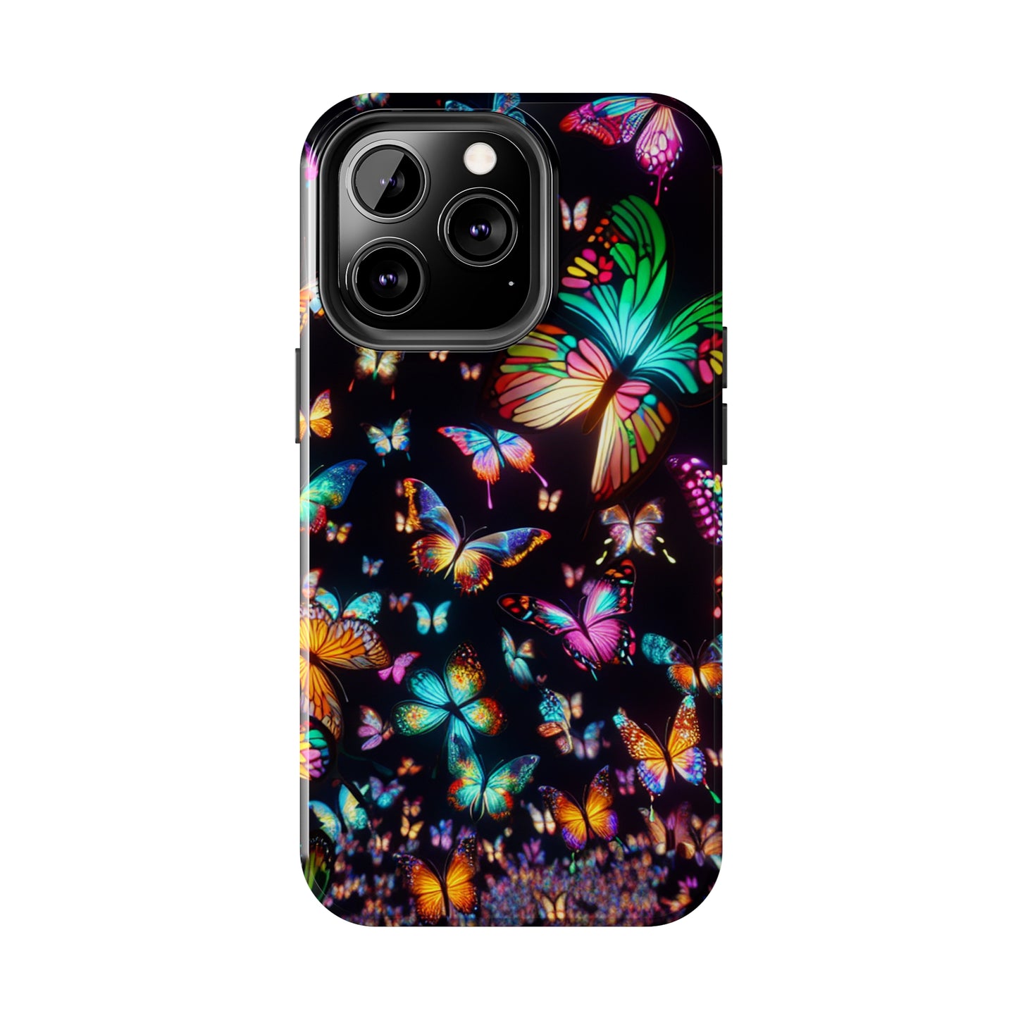 Neon Butterflies Dance NEON Butterflies Tough Phone Case Iphone 6 7 8 9 10 11 12 13 14 SE X XR XS Pro Max Mini Plus