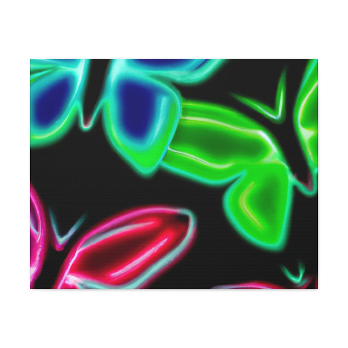 Neon Butterflies Cascade. Neon Butterflies  Art Canvas