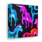 Neon Unicorn Fantasia NEON Unicorns Art Canvas