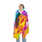 "Neon Unicorn Fantasy" - NEON Unicorns Art Hooded Snuggle Blanket