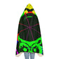 "Neon Nightlife" - NEON Owls Art Hooded Snuggle Blanket