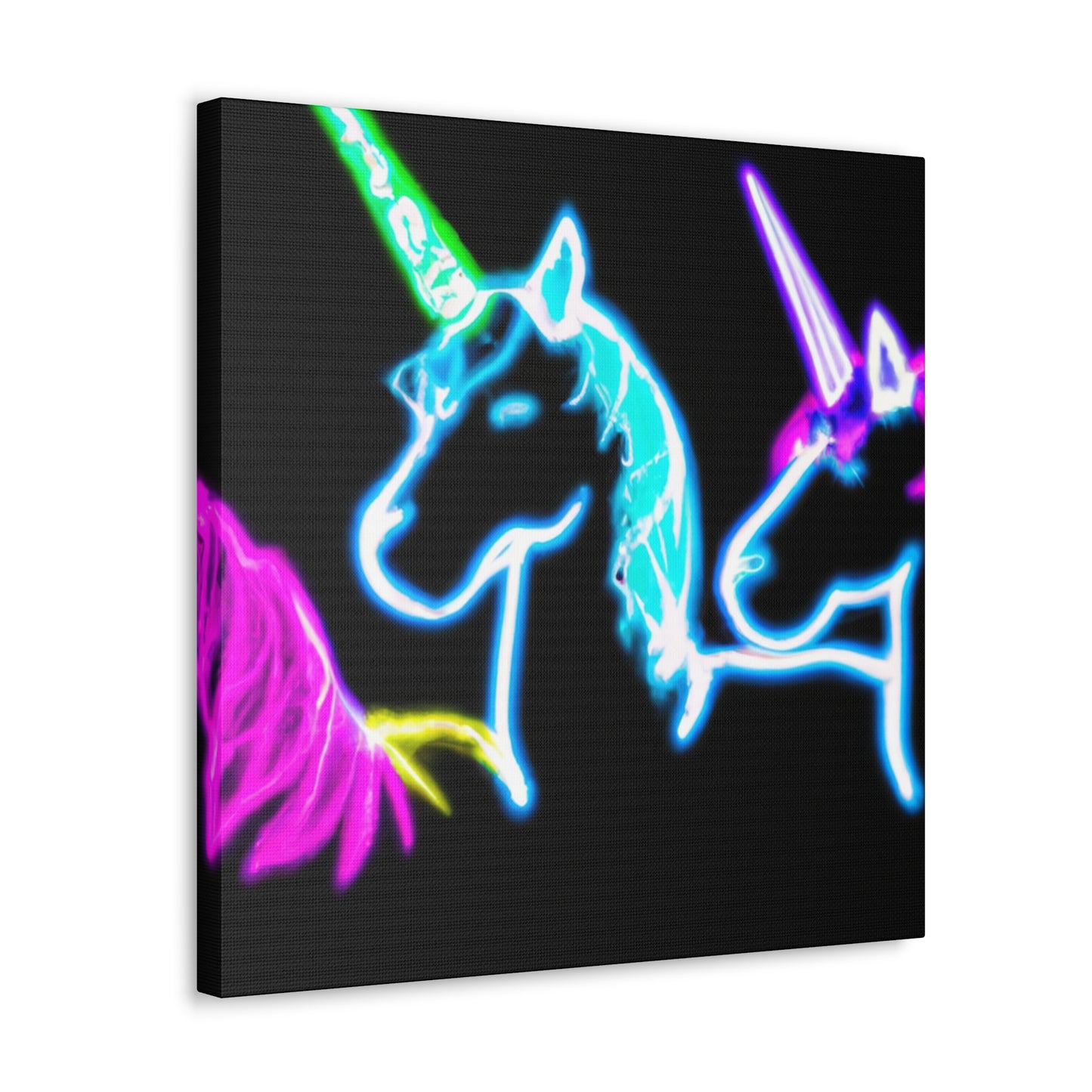 Neon Mystic Prismatic Unity NEON Unicorns Art Canvas