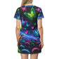 Neon Butterfly Mardi Gras. Neon Butterflies Womans T Shirt Dress