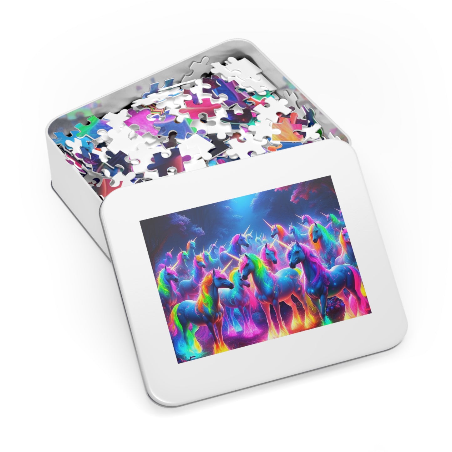 Neonu-Cluster - Neon Unicorns Puzzle 30, 110, 252, and 1000 Pieces